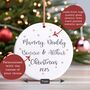 Mummy Daddy And Kids Personalised Christmas Bauble M, thumbnail 2 of 3