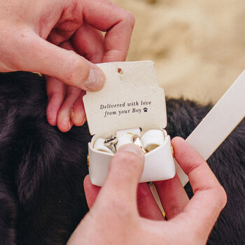 Personalised Wedding Dog Collar And Ring Bearer Pouch, 3 of 10