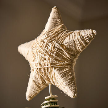 Jute Star Christmas Tree Topper, 3 of 6