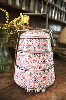 Hand Painted Indian Tiffin Lunchbox 'Mira', 2 of 2