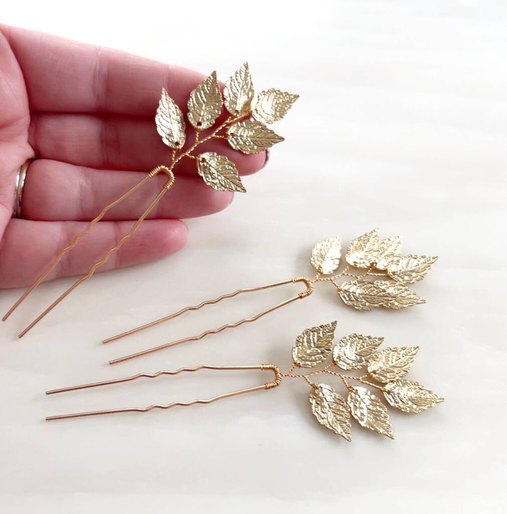 Nature Inspired Leaf Hair Pins By Two For Joy Creations