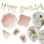 Pink Ombre Foiled Happy Birthday Party In A Box 16 Pack, thumbnail 2 of 2