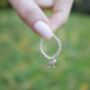 Sterling Silver Ball Bead Ring With Mini French Bulldog, thumbnail 3 of 8