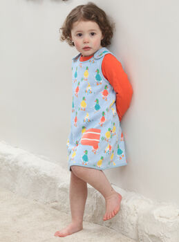 Reversible Baby Dress | Duck Print | Certified Organic, 7 of 11