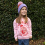 Support The Claus Girls' Christmas Jumper, thumbnail 3 of 4