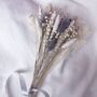 Letterbox Dried Flower Bouquet In Grey And Silver, thumbnail 2 of 4