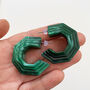 Statement Chunky Geometric Resin Hoop Stud Earrings, thumbnail 2 of 12