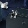 Extra Tiny Cz Flower Huggie Hoop Earrings, thumbnail 1 of 11