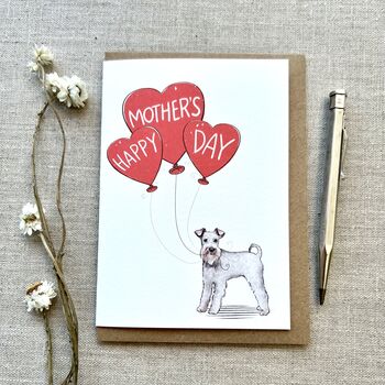 Personalised Schnauzer Happy Mother's Day Card, 4 of 5