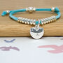 Personalised Silver Plated Heart Friendship Bracelet, thumbnail 3 of 4