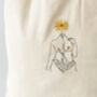 'She Is Beauty' Floral Female Embroidery Tote Bag Kit, thumbnail 2 of 4