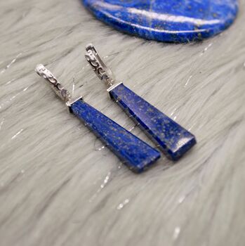 Lapis Lazuli 925 Silver Earrings, 3 of 9