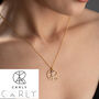 Custom Name Logo Necklace With Birthstone, thumbnail 6 of 9