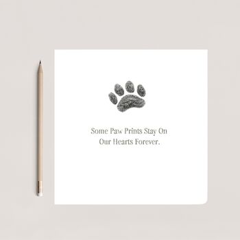Pet Paw Print Sympathy Greeting Cardv, 3 of 6