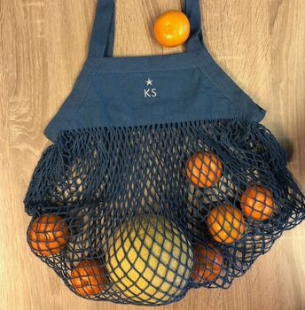 Personalised Organic Cotton Mesh Grocery Bag, 8 of 8