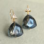 Labradorite Navy Blue Art Deco Earrings, thumbnail 1 of 6