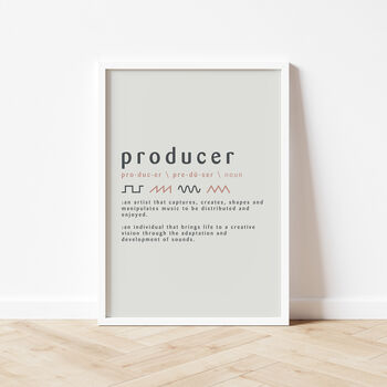Music Producer Definition Print | Music Studio Poster, 3 of 10