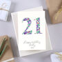 Personalised Liberty Special Age 21st Birthday Card, thumbnail 1 of 8