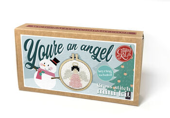You're An Angel Christmas Mini Matchbox Cross Stitch Kit, 2 of 5