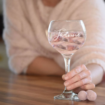 Script Personalised Gin Glass, 7 of 9