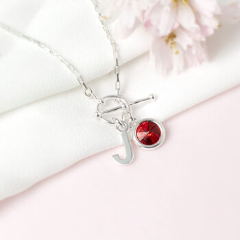 Jenna Personalised Birthstone Necklace Sterling Silver, 3 of 5
