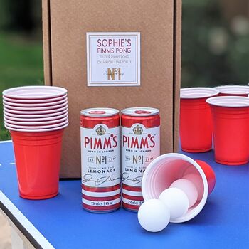 Personalised Pimms Pong Gift Box, 3 of 4