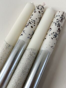 White And Silver Christmas Candles 'Ice Breaker', 4 of 4