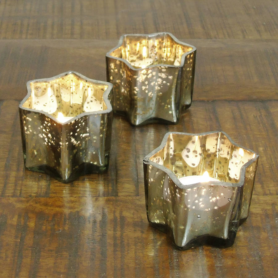 Gold Star Tea Light Holder By The Den & Now
