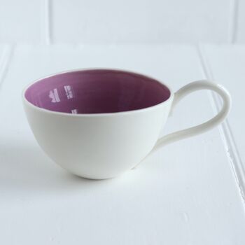 Handmade Porcelain Wonky Cappuccino Cup, 6 of 12