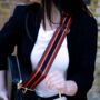 Brown, Orange And Black Stripe Bag Strap | Extra Long Crossbody Replacement Bag Strap, thumbnail 1 of 3