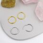 Sterilng Silver Extra Skinny Infinity Hoops, thumbnail 3 of 12