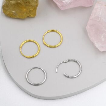 Sterilng Silver Extra Skinny Infinity Hoops, 3 of 12