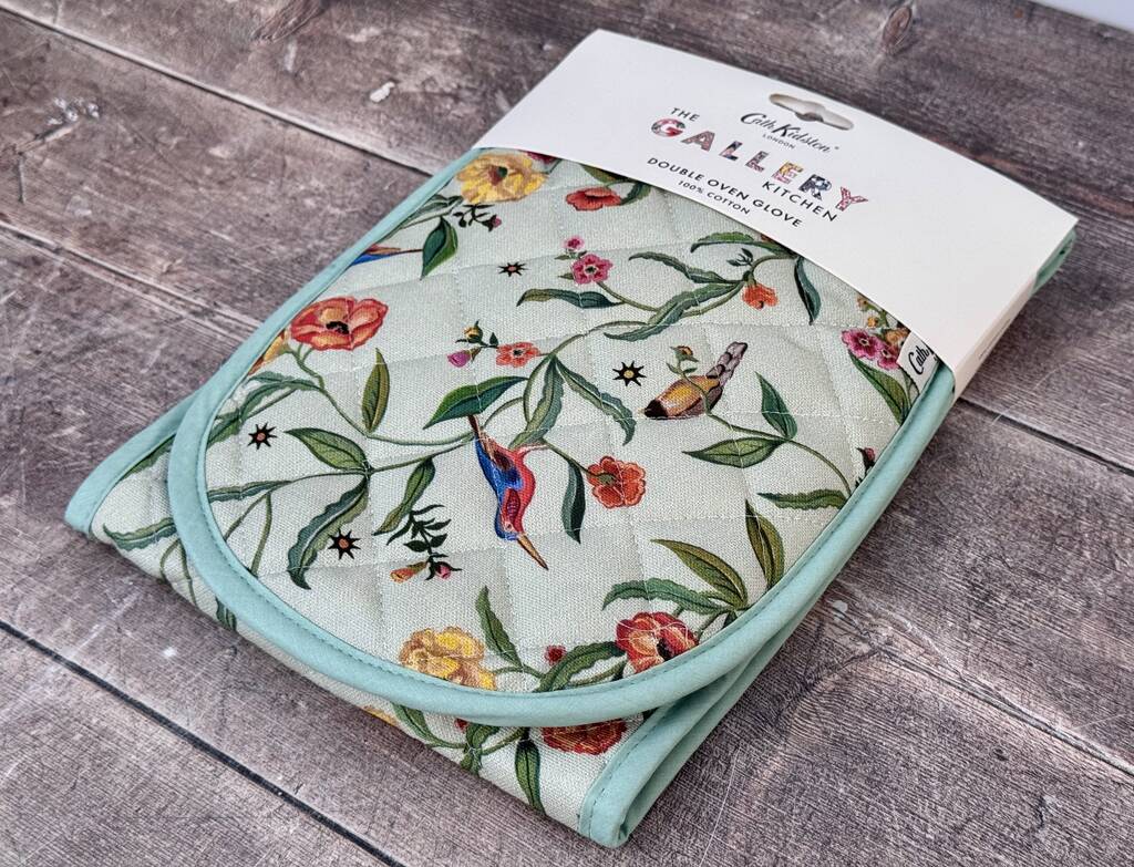 Bird Patterned Double Oven Glove, 1 of 3