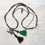 Picasso Beaded Tassel Charm Necklace, thumbnail 1 of 5