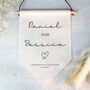 Personalised Wedding Linen Hanging Banner, thumbnail 4 of 4