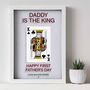 Personalised Father's Day King Playing Card Glass Printed Frame, thumbnail 2 of 3