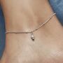Acorn Anklet For New Beginnings Silver Or Gold Vermeil, thumbnail 1 of 4