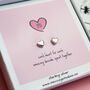 2nd Happy Anniversary Sterling Silver Heart Earrings, thumbnail 2 of 7
