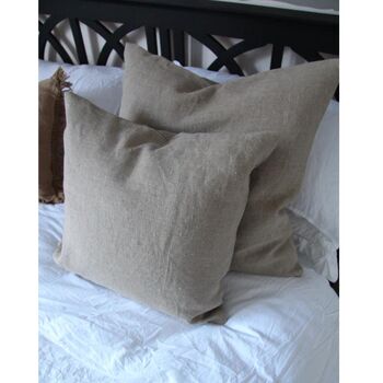 100% Natural Linen Cushion Cover, 60 X 60, 3 of 4