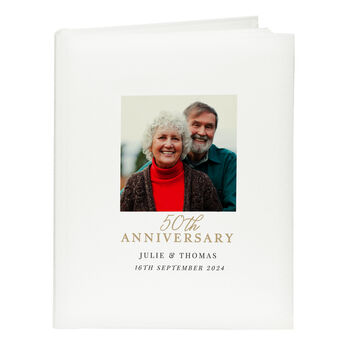 Personalised 50th Golden Anniversary Photo Album Gift, 4 of 5