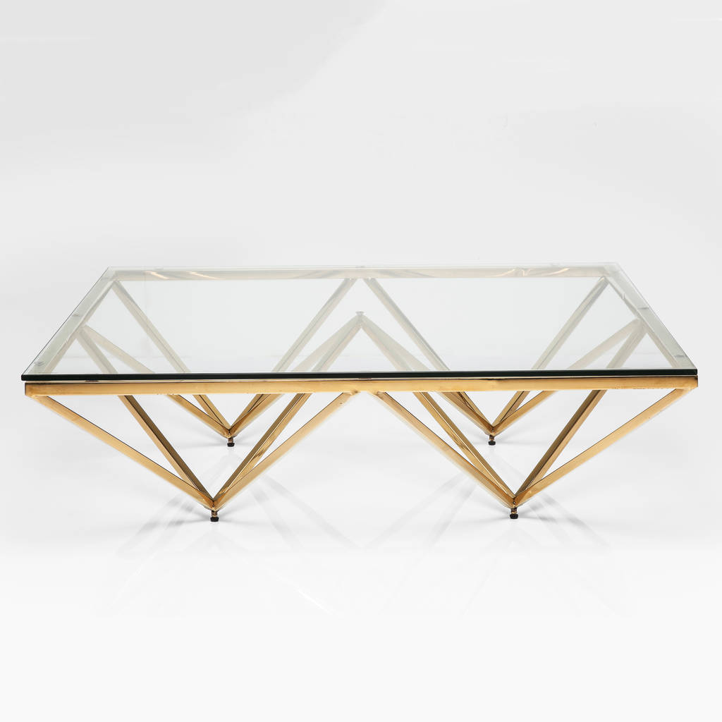 art deco brass coffee table