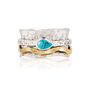 Aura Magic Turquoise Sterling Silver Spinning Ring, thumbnail 3 of 12
