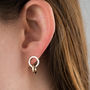 Sterling Silver And 9ct Gold Unity Earrings, thumbnail 2 of 2