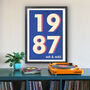 1987 Personalised Year Typography Print, thumbnail 8 of 11