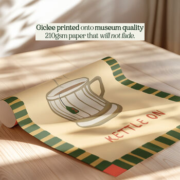 Pop The Kettle On Tea Print, 5 of 10