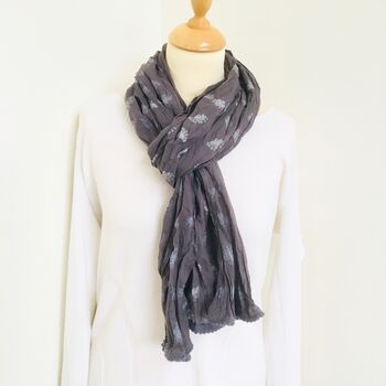 Floral Cotton Scarf, 3 of 6