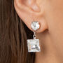 Swarovski Crystal Square Pendant Drop Earrings, thumbnail 1 of 3