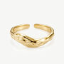 Adjustable Textured Gold Ring, thumbnail 1 of 5