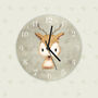 Woodland Deer Personalised Clock, thumbnail 1 of 4