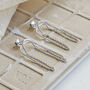 Sterling Silver Two Way Chain Stud Earrings, thumbnail 2 of 3